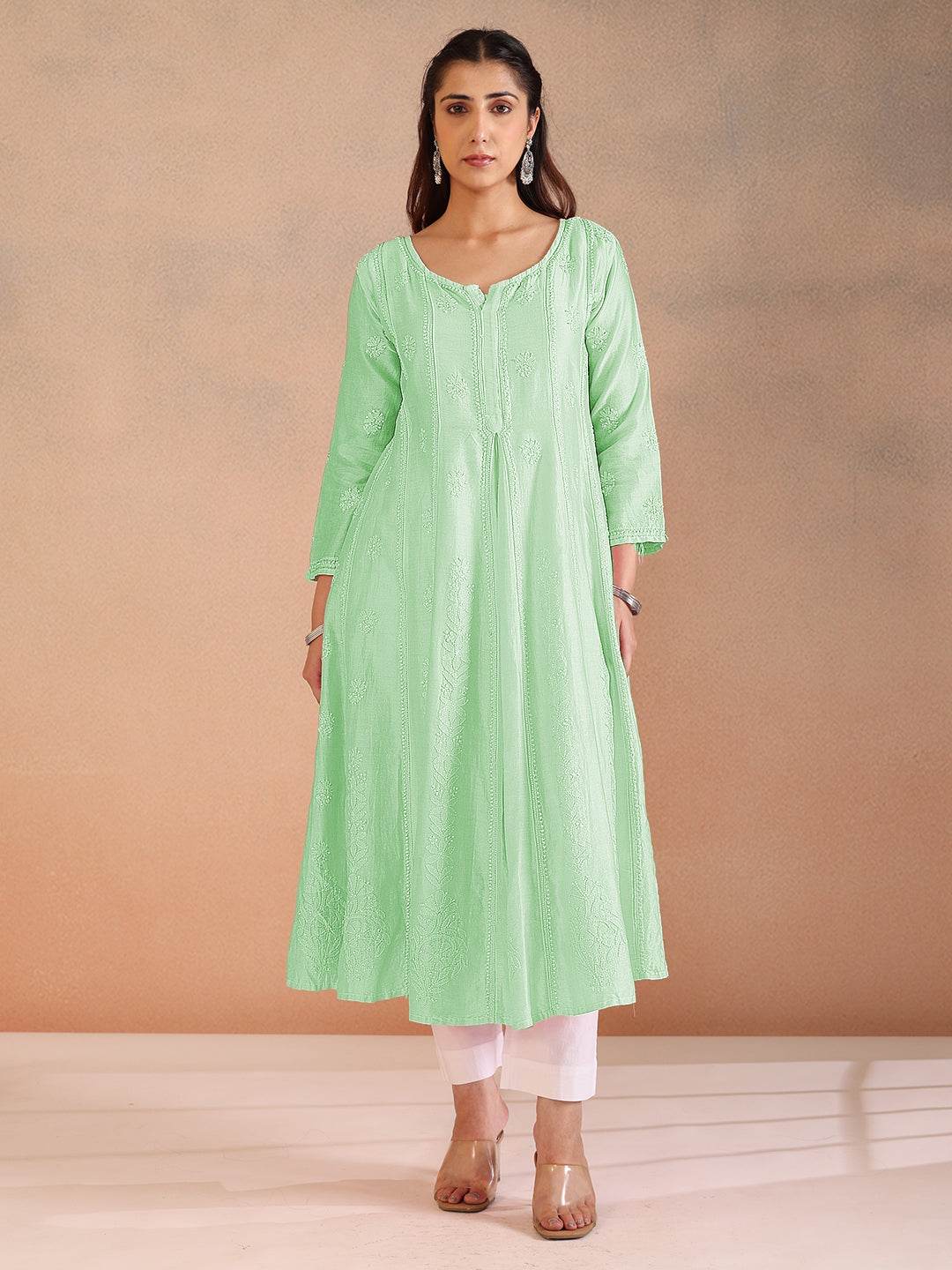 RUHANI CHANDERI ANARKALI - KRI CHIKANKARI
